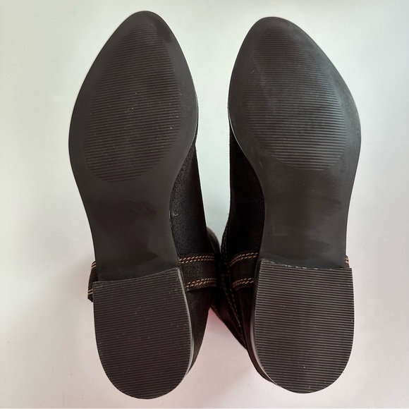 ARRAY MAVERICK BROWN SUEDE DISTRESSED SLOUCHY HARNESS FLAT ANKLE BOOT BOOTIE Sz9 - Picture 12 of 12